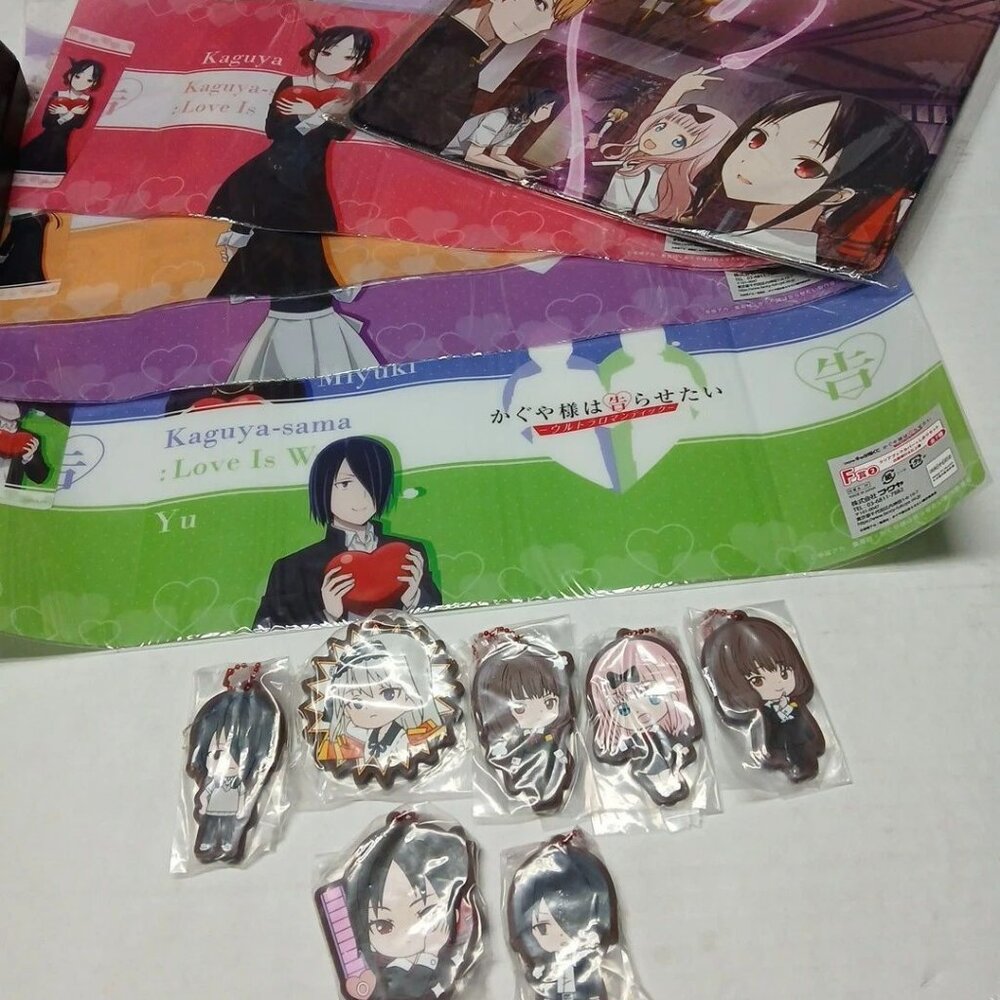 Kaguya-sama Love Is War Anime Lot Rubber Keychain Desk Mat Manga Cover Bookmark